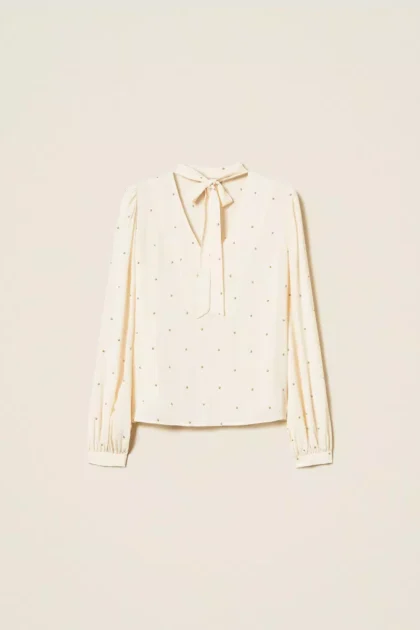 BLUSA CON RICAMO LUREX