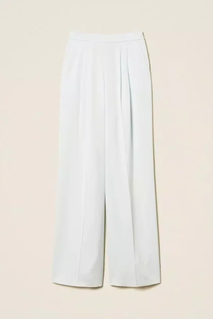 Pantaloni ampi in raso