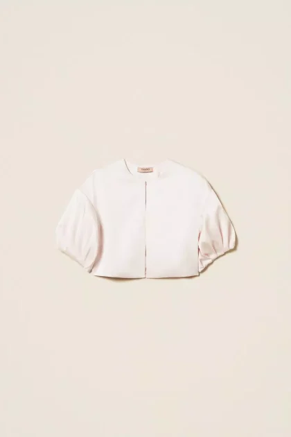 Giacca cropped in duchesse