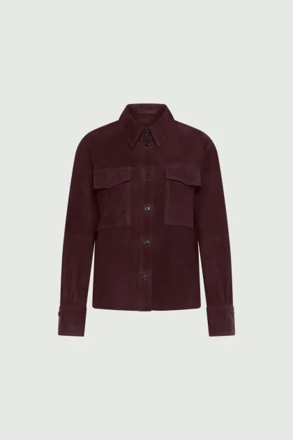 Giacca camicia in camoscio