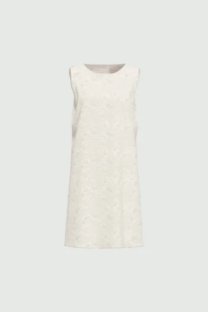 Abito in popeline ricamato