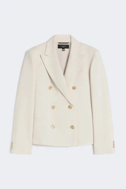 Blazer in viscosa e lino