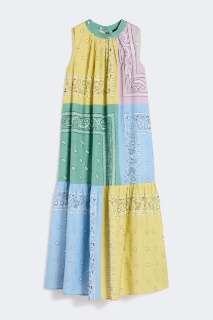 Abito in popeline di cotone stampato