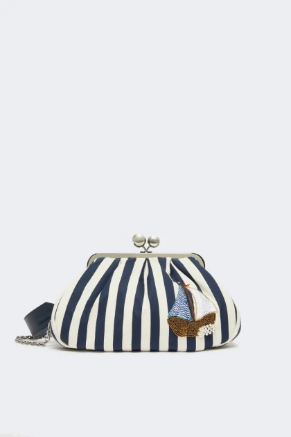 Pasticcino Bag medium in cotone a righe