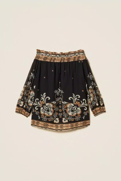 Blusa in georgette stampata