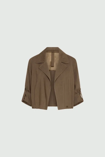 Giacca in viscosa e lino stretch