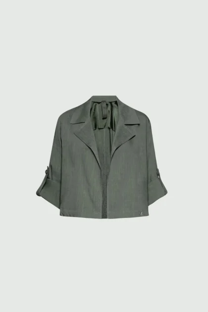 Giacca in viscosa e lino stretch