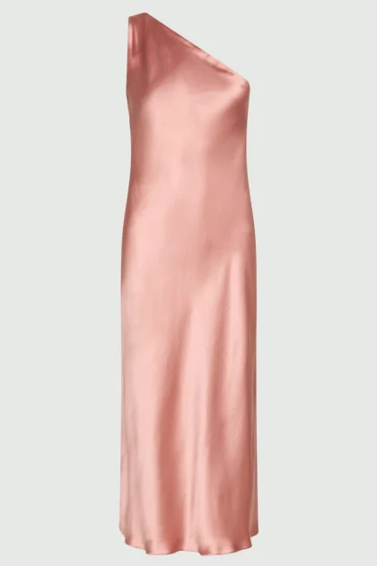 Abito monospalla in raso