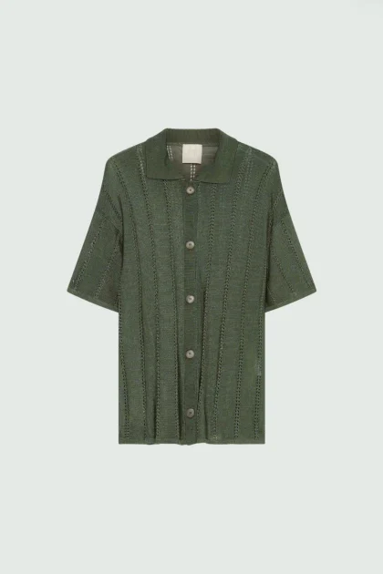 Cardigan in viscosa a maniche corte