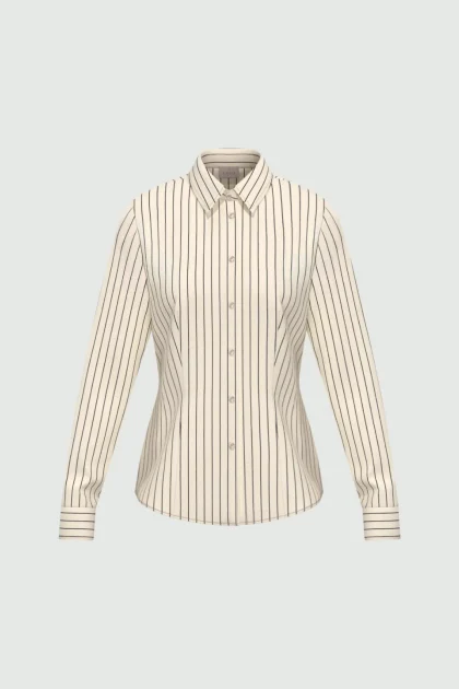 Camicia in popeline stretch