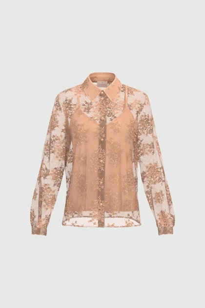 Camicia in pizzo chantilly