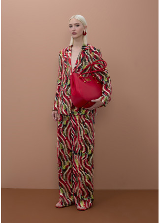 Blazer Fluido Dritto Stampato