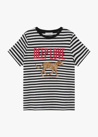 T-shirt a righe Deep Love